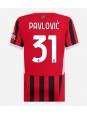 Billige AC Milan Strahinja Pavlovic #31 Hjemmedrakt Dame 2024-25 Kortermet